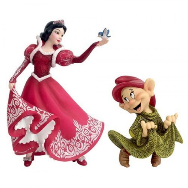Christmas Snow White & Dopey Figurine Jim Shore