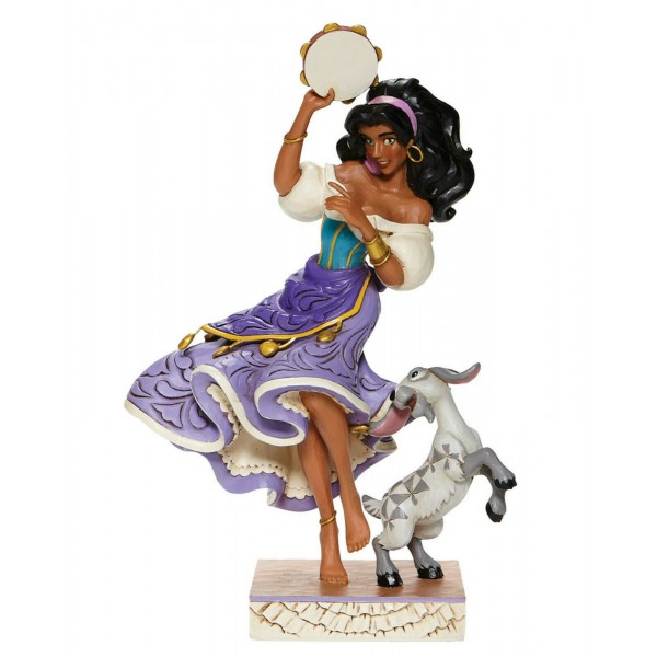 Twirling Tambourine Player Esmeralda & Djali Figurine