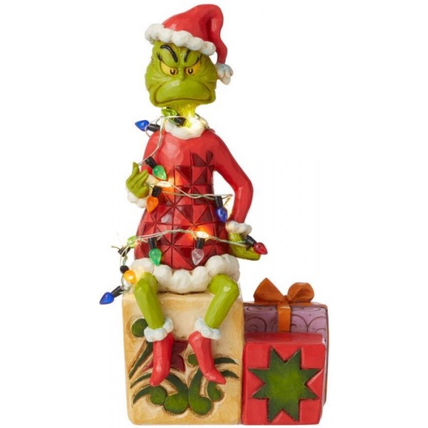 Grinch with lights Figurine - The Grinch by Jim Shore