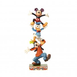 Teetering Tower-Goofy, Donald, and Mickey Figurine Jim Shore