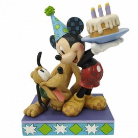 Happy Birthday Pal (Pluto and Mickey Birthday Figurine) Jim Shore