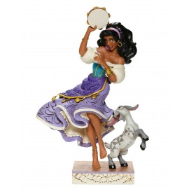 Twirling Tambourine Player Esmeralda & Djali Figurine