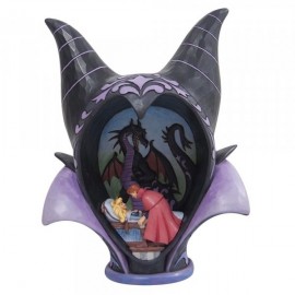True Love's Kiss - Maleficent Diorama Headdress Figurine by Jim Shore
