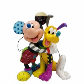 Mickey and Pluto Figurine by Romero Britto