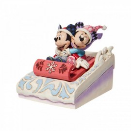 Mickey & Minnie Sledding Figurine by Jim Shore