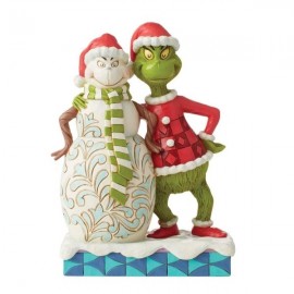 The Grinch with Grinchy Snowman by Jim Shore