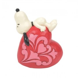Snoopy Laying on Heart Figurine Lovely Dreams
