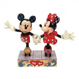 Mickey and Minnie Mouse Rollar Skating Figurine A Sweet Skate by Jim Shore