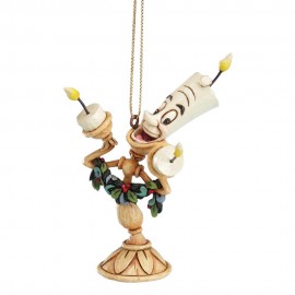  Lumiere, Cogsworth, Mrs Potts & Chip Hanging Ornaments- Jim Shore