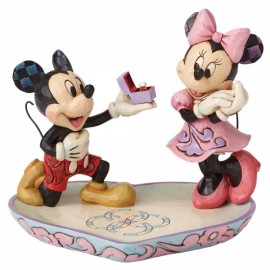 A Magical Moment Mickey Proposing to Minnie Mouse Figurine