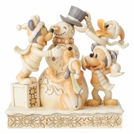 Frosty Friendship White Woodland Mickey, Minnie, Donald , Pluto