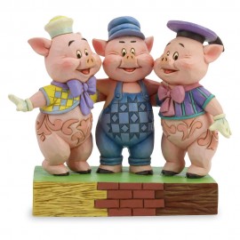 Three Little Pigs Squealing Siblings by Jim Shore