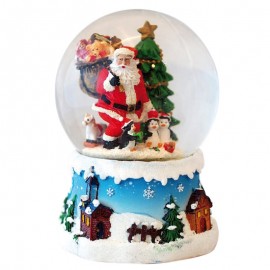 Snowglobe with Santa Claus and Penguins