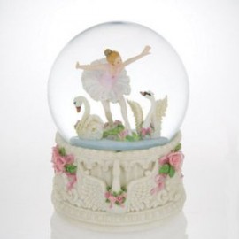 Swan Lake Ballerina Musical Snow Globe 