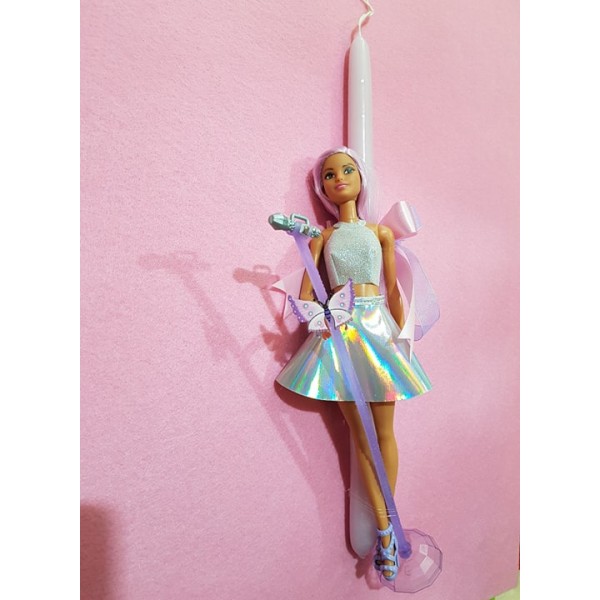 Λαμπάδα Barbie Κούκλα Μικρόφωνο