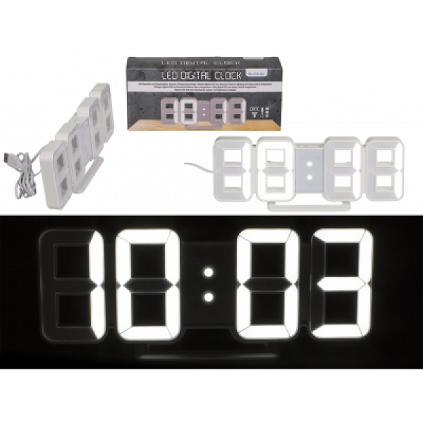 Ρολόι Ηλεκτρονικό Τοίχου ή Επιτραπέζιο με Ξυπνητήρι-Ημερολόγιο- Θερμοκρασία
