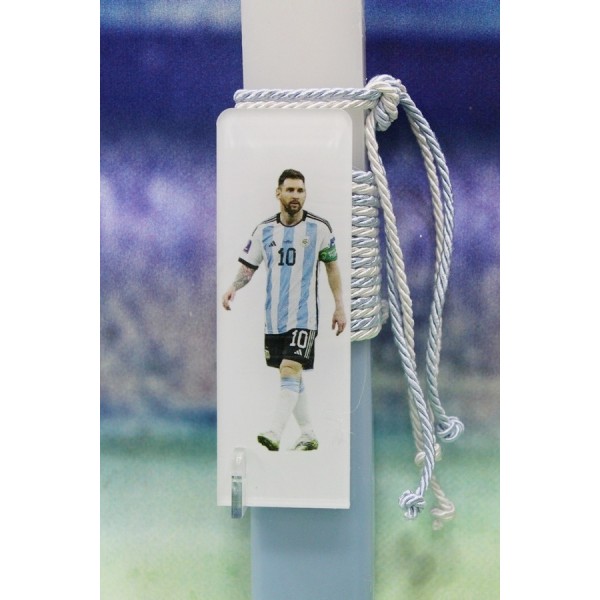 Λαμπάδα Μέσι Messi με Ξύλινο Κουτί