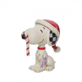 Φιγούρα Snoopy με Αστραφτερό Χριστουγεννιάτικο Γλειφιτζούρι από τον Jim Shore 