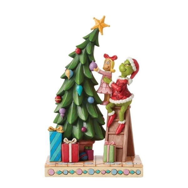 The Grinch and Cindy Lou Decorating the Tree Figurine by Jim Shore - Image 2