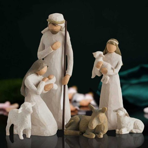 Willow Tree Nativity Set with 6 Hand-Painted Resin Figures
